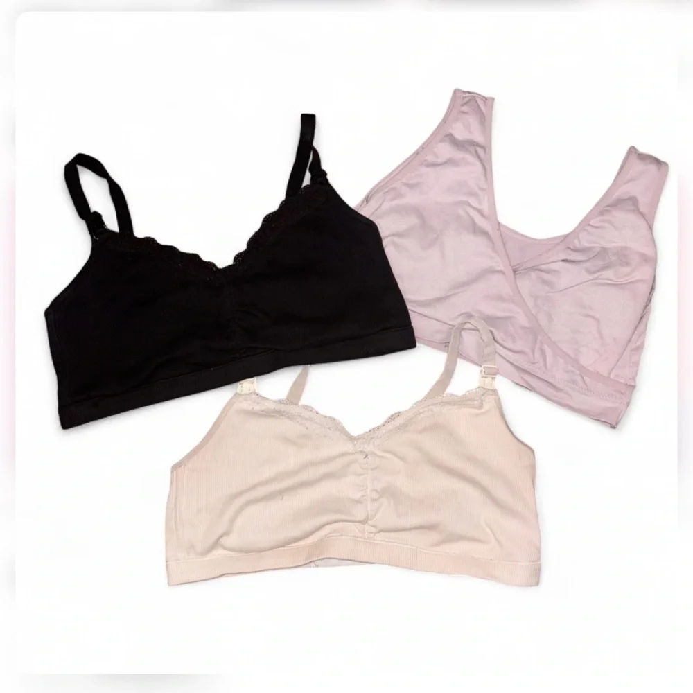 Secret Treasures Bralette Trio in Black, Light Pink, and Blush - Picture 1 of 10